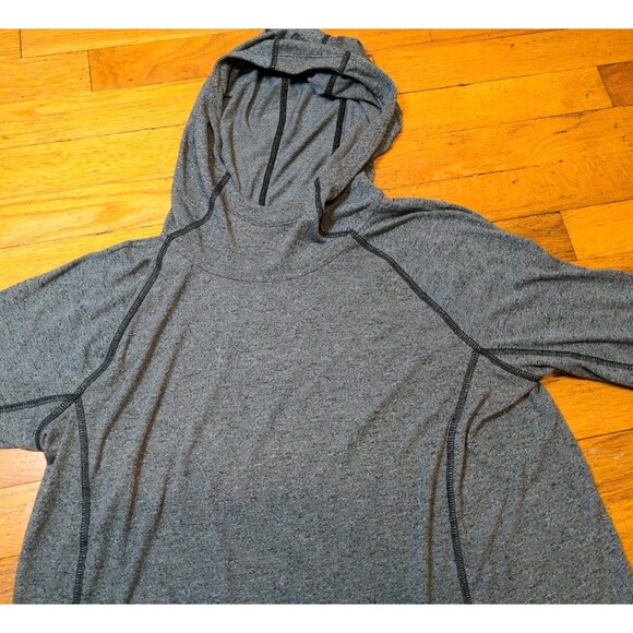 UNDER ARMOUR THREADBORNE LOOSE HEATGEAR WOMENS LS HEATHER GREY HOODED PULLOVER L - Picture 3 of 6